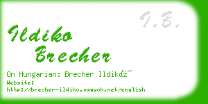 ildiko brecher business card